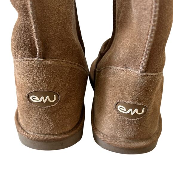 NWOT Emu Australia Women's Stinger Lo Chestnut Shearling Suede Boots - Picture 5 of 5